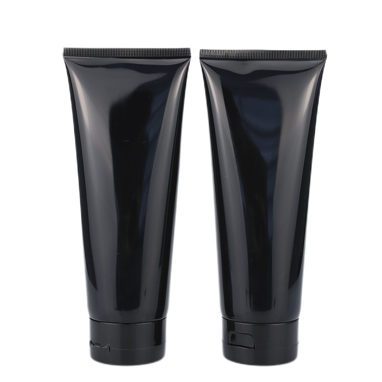 100ml Black Cosmetic Soft Tube, Cheap Plastic Tube For Cosmetic Face Wash