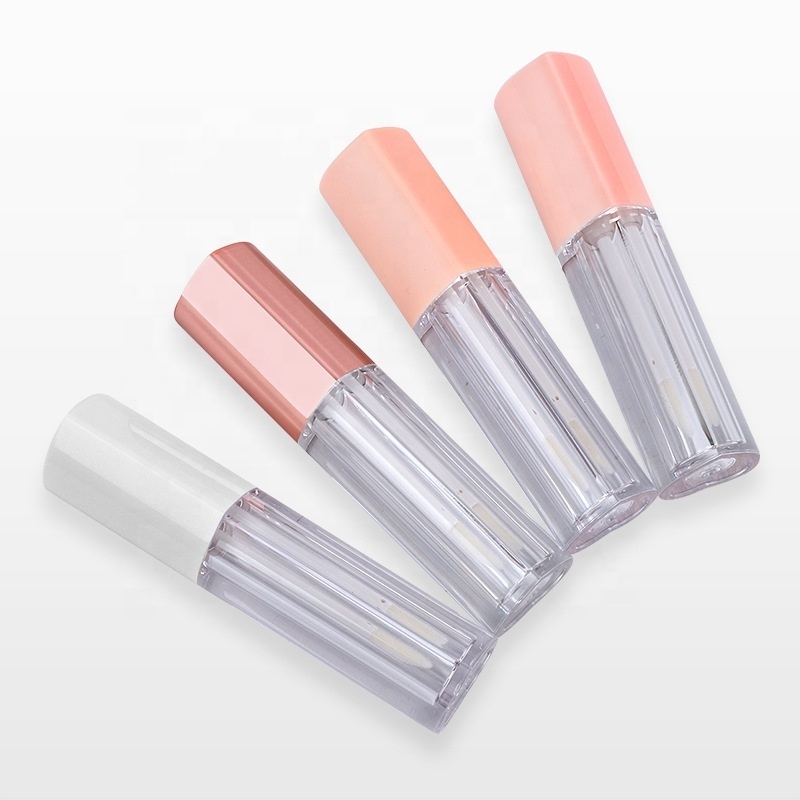 Heart-shaped liquid lipstick container lip glaze empty tube transparent bottle plastic empty pink lipgloss tubes mascara bottle