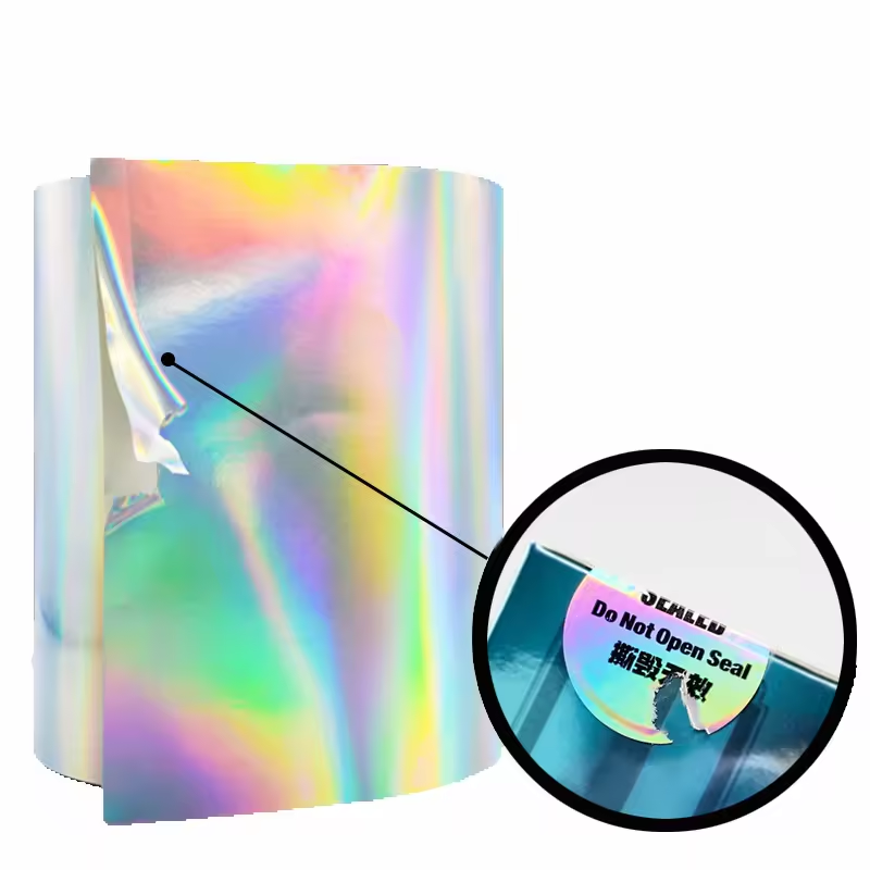 Anti theft holographic stickers anti-counterfeit sticker 80 mic from XIMAX