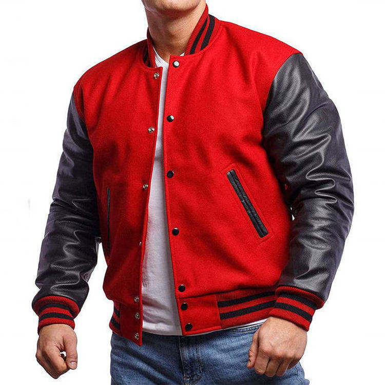 ODM Wholesale Embroidery Chenille Patches Varsity Bomber Letterman College Baseball Varsity Jackets for Men