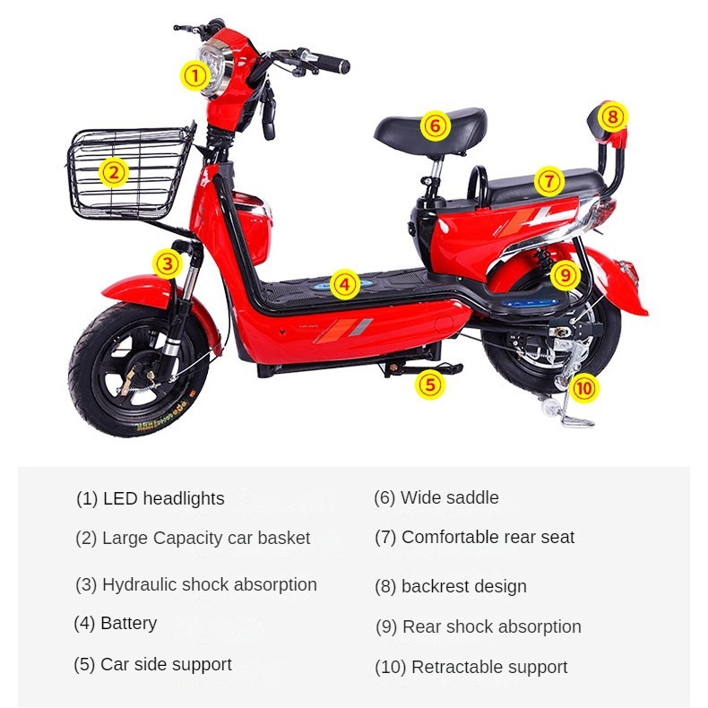 Wholesale Cheap E Scooter 48V Electric Scooter High Quality City Electric Bike Long Range Motor Electric Moped bike