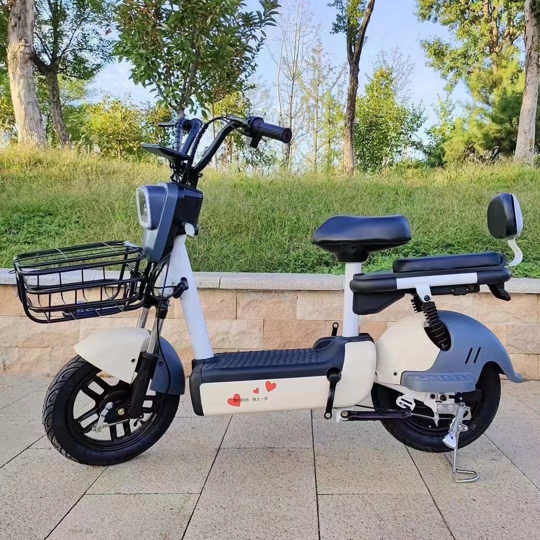 Cheap 25mph 400W 48V 12AH Electric Moped Bike New Fastest Road Legal City Electric Moped With Basket