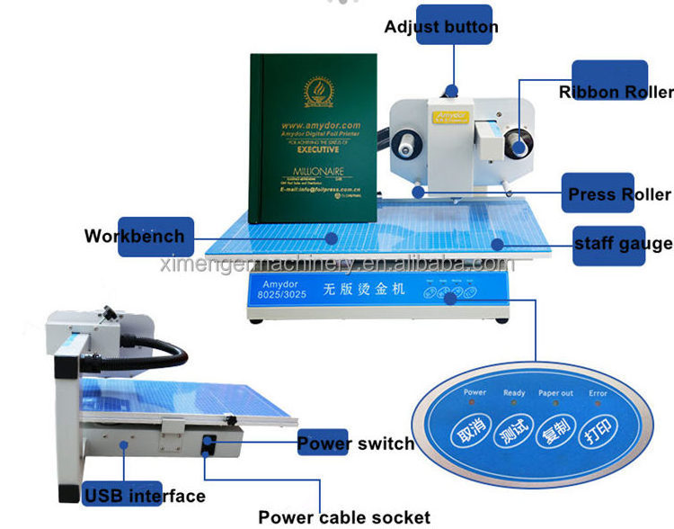 Digital Weeding Card Gold Foil Printer Hot Foil Printer Hot Stamping Machine For PVC Plastic Film