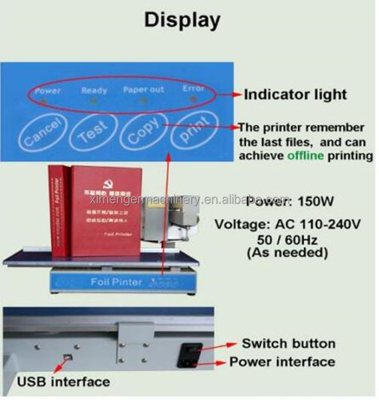 Digital Weeding Card Gold Foil Printer Hot Foil Printer Hot Stamping Machine For PVC Plastic Film