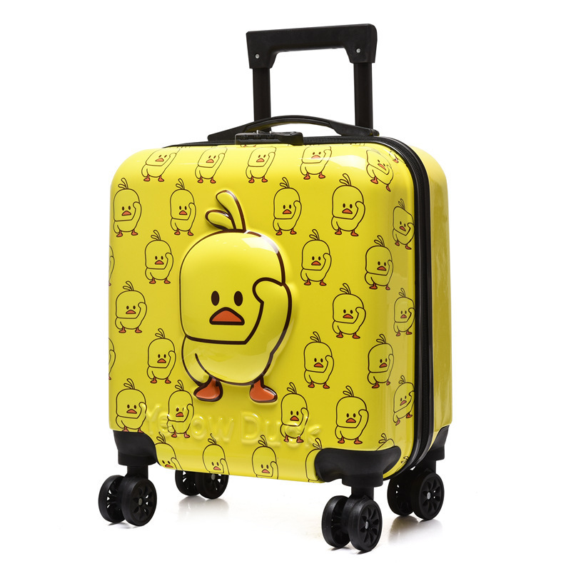 2023 Cute Cartoon Kids Trolley Students Bags Travel School Bags For Unisex With 4 Wheels Trolley Suitcase For Kids