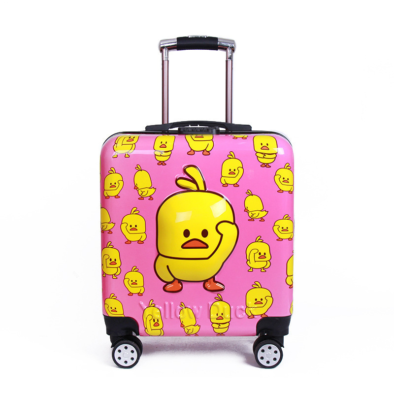 2023 Cute Cartoon Kids Trolley Students Bags Travel School Bags For Unisex With 4 Wheels Trolley Suitcase For Kids