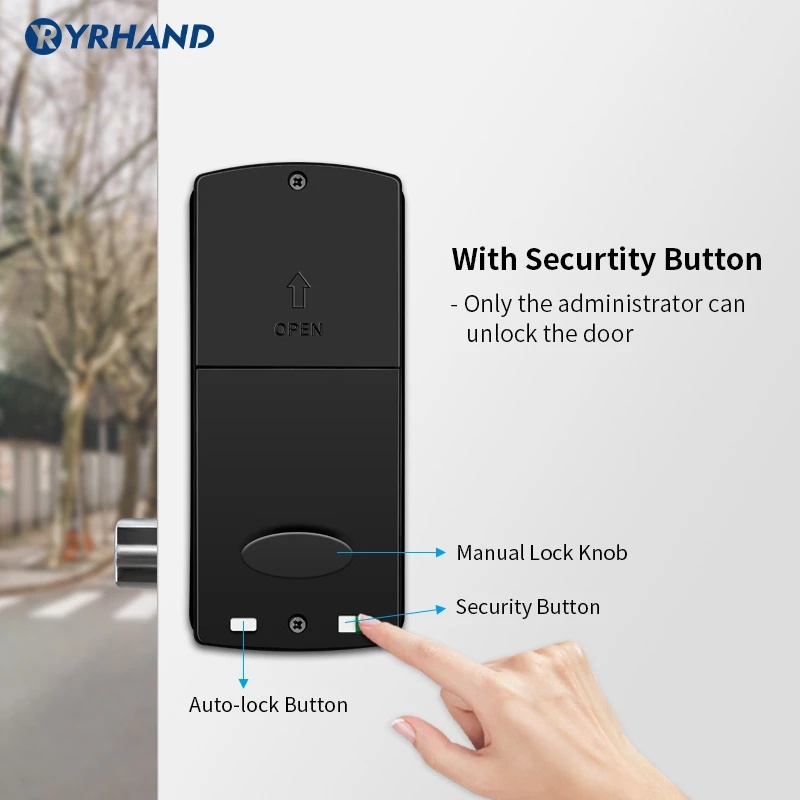 Wifi TT lock App BT Fingerprint Deadbolt Lock Smart Card Digital Keyless Code Battery Electronic Door Lock For Home