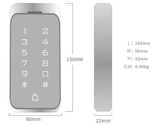 IP65 Waterproof Outdoor Smart RFID Access Control System Waterproof Access Control Keypad Proximity Card Reader