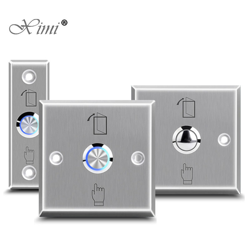 Creative Exit Button Push Switch Door Stainless Steel Opener Release Buttons for Access Control Electronic Gate Lock