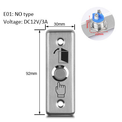 Exit Button Push Switch Door Sensor Opener Release For Magnetic Lock Access Control Home Security Protection