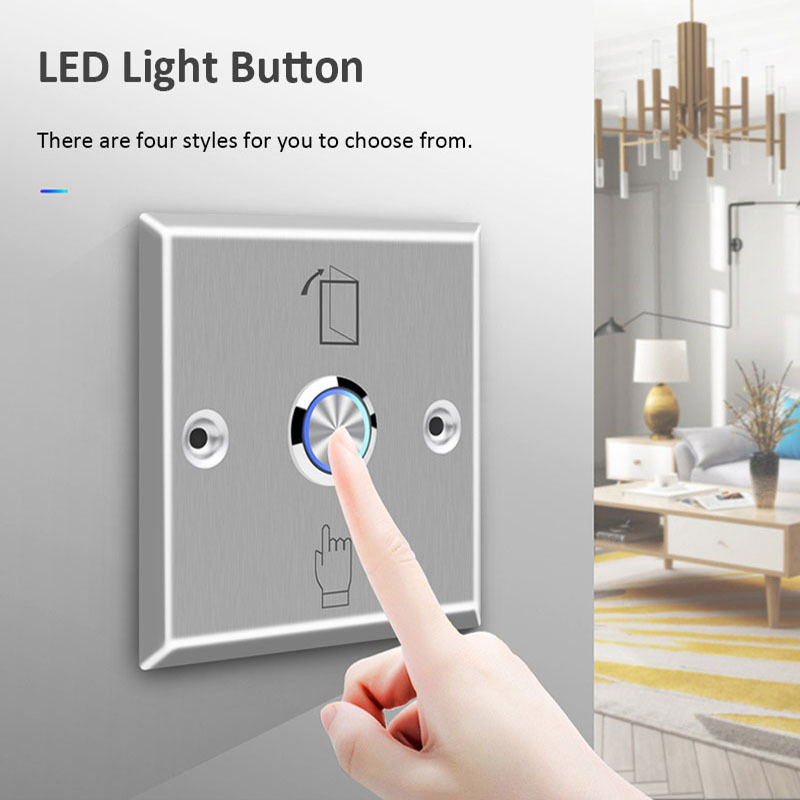 Creative Exit Button Push Switch Door Stainless Steel Opener Release Buttons for Access Control Electronic Gate Lock