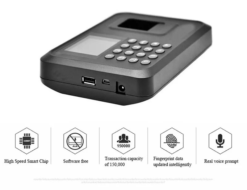 USB Standalone Time Attendance Terminal Free Software Fingerprint Time Attendance Time Clock Support OEM and ODM