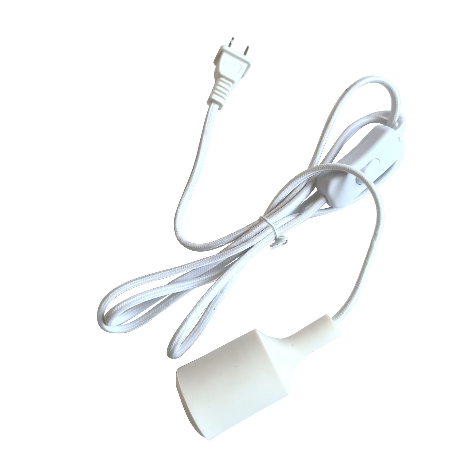 USA standard E27/E26 table light wire extension AC power cable 2 pin with switch with lamp holder