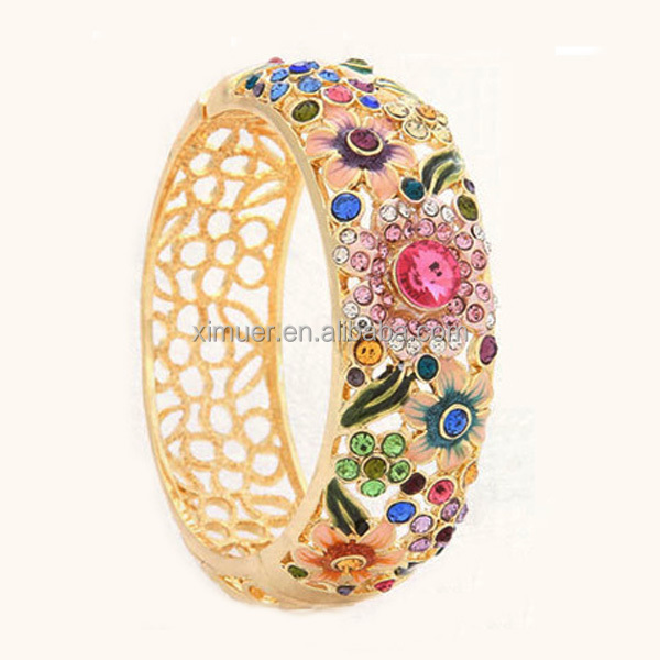 18K gold jewelry wholesale cloisonne bracelet