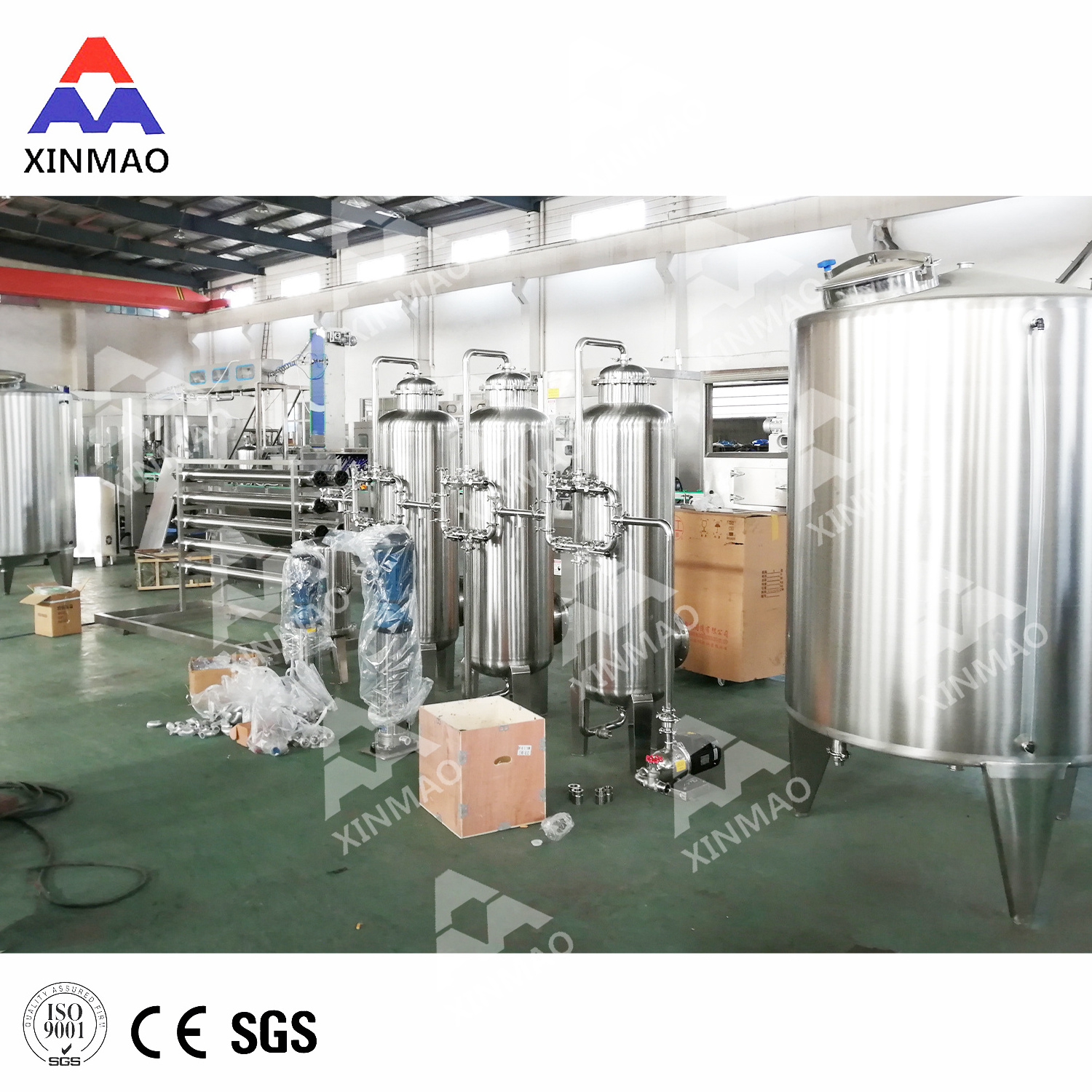 500L/H Ion exchanger system industrial demineralized water mixed bed deionizer