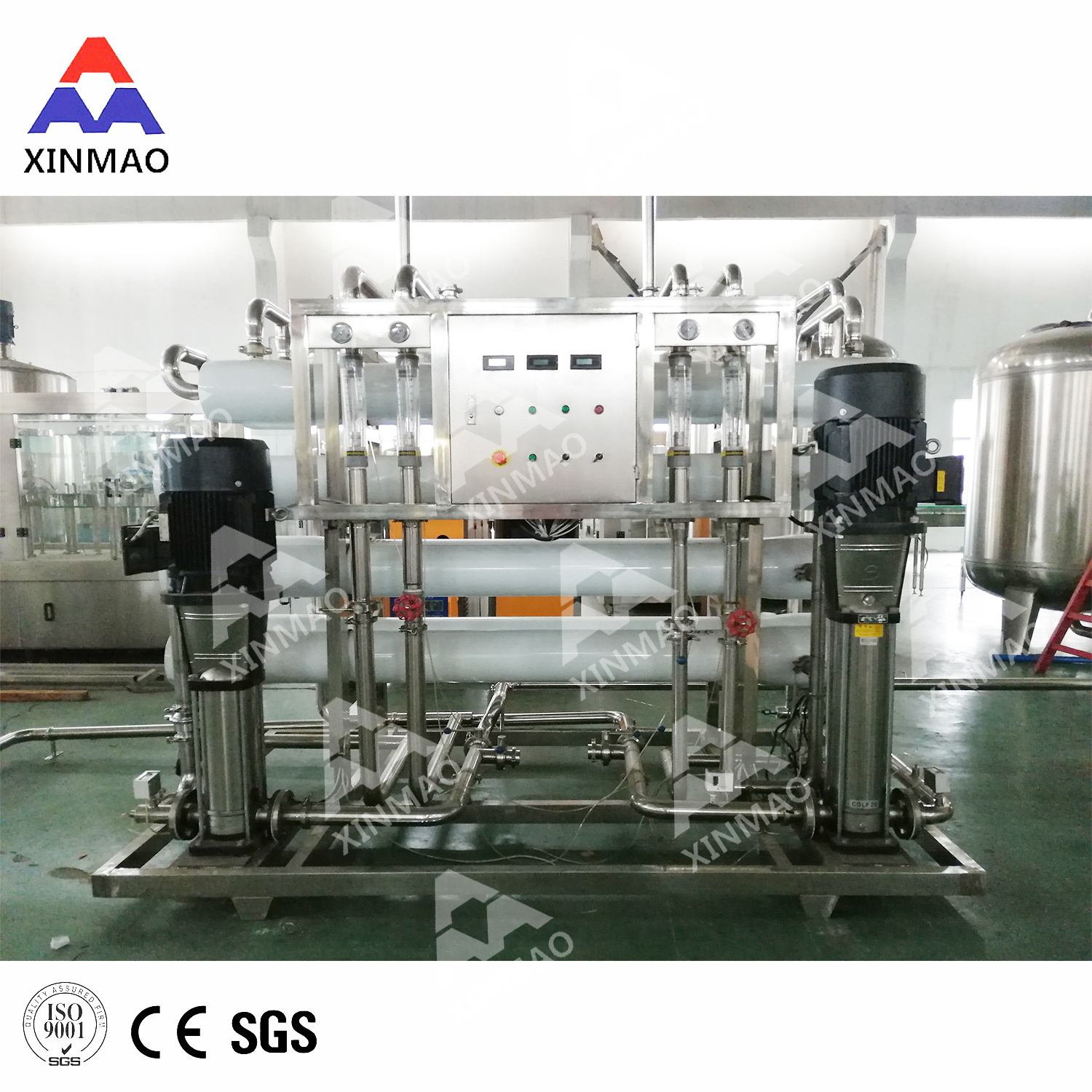 500L/H Ion exchanger system industrial demineralized water mixed bed deionizer