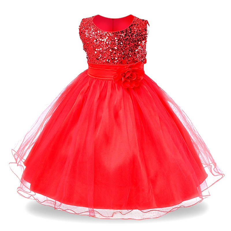 Summer Toddler little girl fancy  dress   Sequined kid party Princess Dress    tulled  dresses for one years baby girl