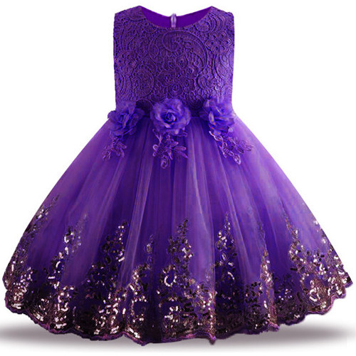 European style girl wedding dress for kids lovely birthday party tutu dresses for girls 2-12 years old sleeveless