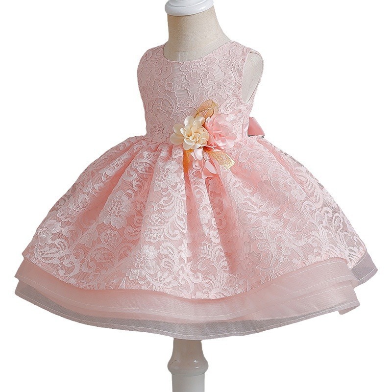 Newborn baby for baptism cloth Girl  Boutique Princess birthday Dress for 1 years Girls Party Wear Ful moon Christening dresses