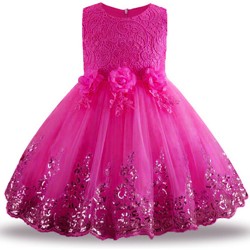 European style girl wedding dress for kids lovely birthday party tutu dresses for girls 2-12 years old sleeveless