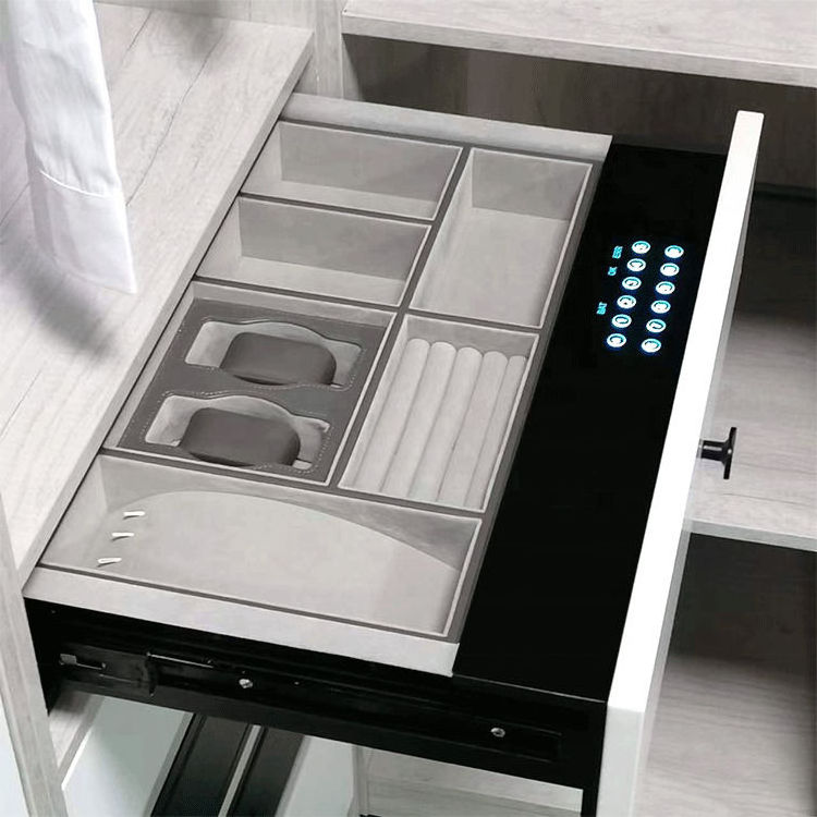 M724-A  Luxury Interior Safes Smart Fingerprint drawer fingerprint recognition digital cabinet locker lock