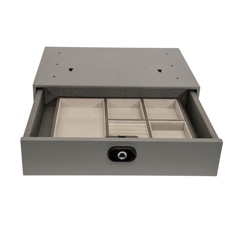 Hanging type Drawer Safe Lock Box Security Steel Fingerprint & Digital Lock Safe with Electronic Money Deposit Safe