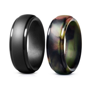 Silicone Wedding Ring for Men Breathable Silicone Rubber Wedding Bands