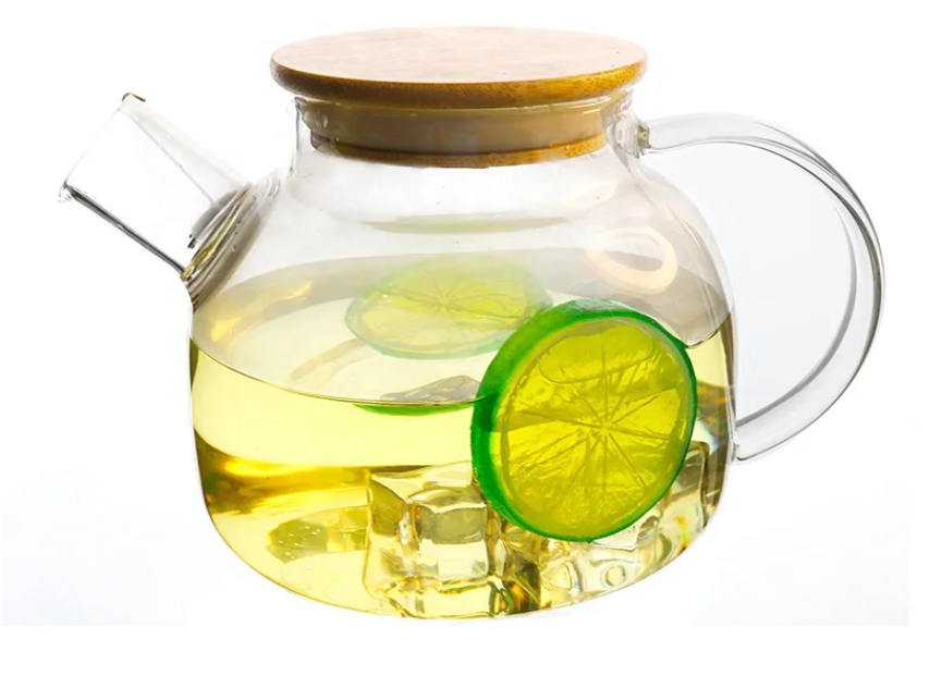 Portable Round 45oz Blooming and Loose Leaf Tea Pot Clear heat resistant Glass Teapot with Removable Infuser