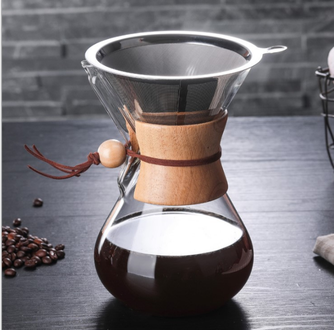 XINAO handmade coffee sharing pots Chemex with filter and coffee cups