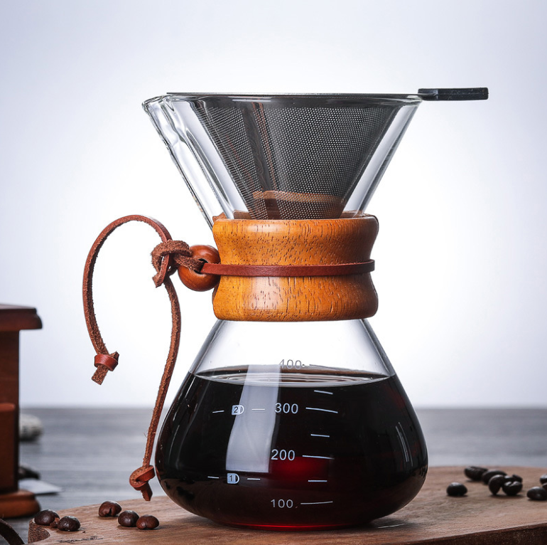 XINAO handmade coffee sharing pots Chemex with filter and coffee cups