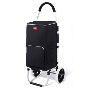 Newly designed portable foldable market drum insulation, expandable and detachable wheel grocery foldable shopping trolley bag