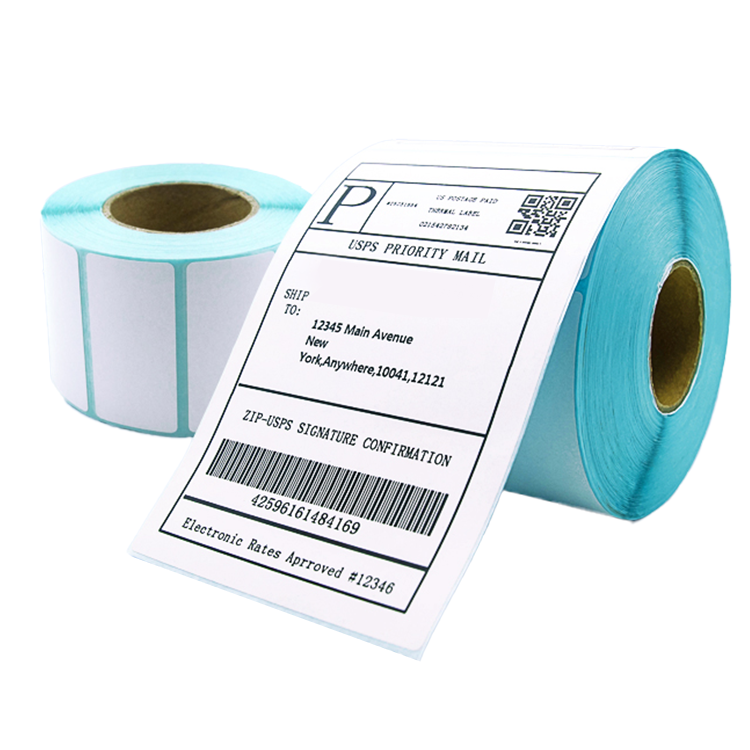 thermal printer sticker paper roll 4x6 100x150 adhesive direct thermal label waybill blank shipping labels