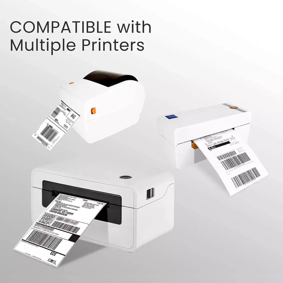 Free Sample self adhesive shipping labels thermal shipping labels waybill termal paper a6 100x150 4x6