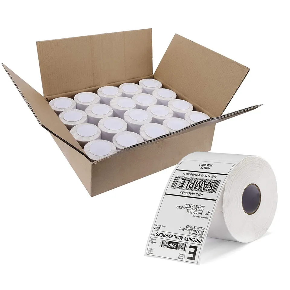 Factory Wholesale Waybill A6 Direct Thermal Paper Stickers 100x150 Shipping Label 6x4 Thermal Label