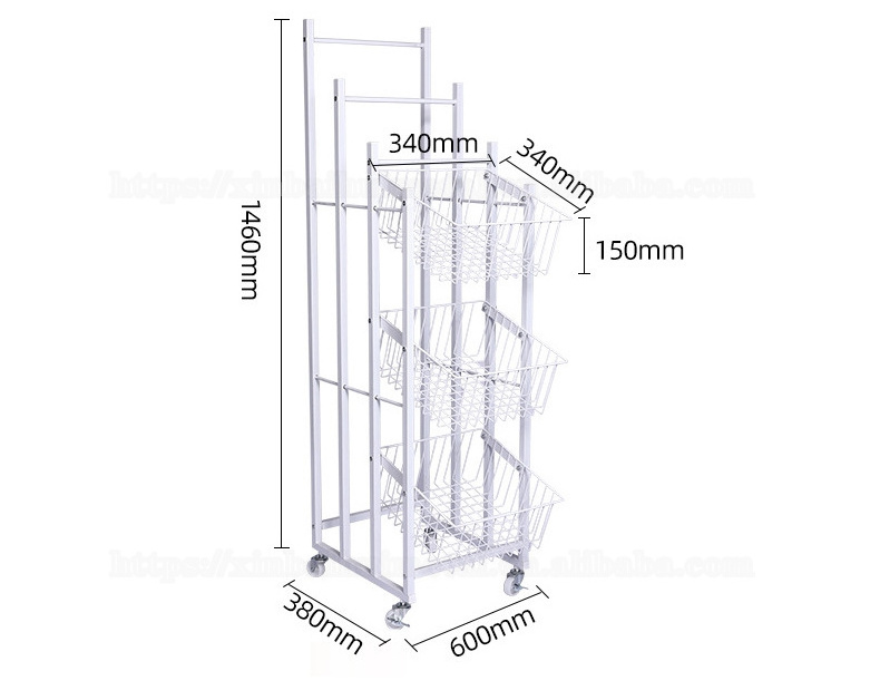 Mobile Multifunctional Storage Rack Multi-Storey Department Store Supermarket Display shelf Umbrella Rack Lightweight Display