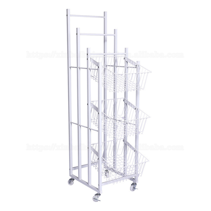 Mobile Multifunctional Storage Rack Multi-Storey Department Store Supermarket Display shelf Umbrella Rack Lightweight Display