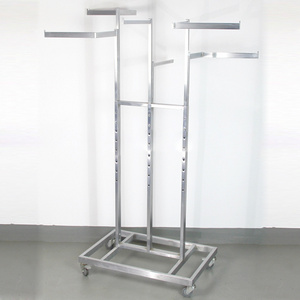 Six-Arm Shelf Shopping Mall Clothing Store Gantry Display Stand Island Double-Sided Floor-Standing Men's  Women's Clothing Rack