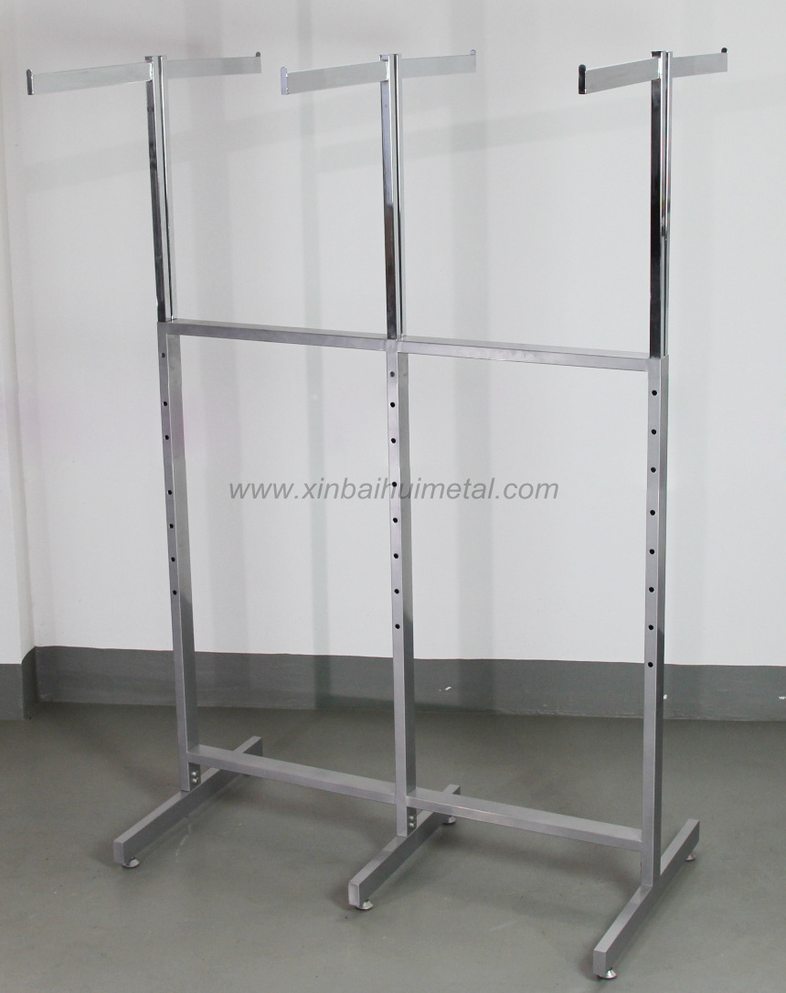 Six-Arm Shelf Shopping Mall Clothing Store Gantry Display Stand Island Double-Sided Floor-Standing Men's  Women's Clothing Rack