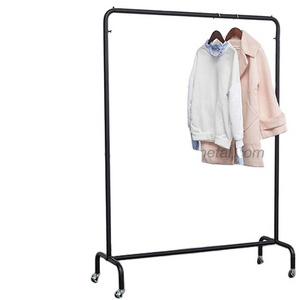 Simple Clothing Store Black Clothing Rack Floor To Ceiling Nordic Home Bedroom Clothes Rack Hanging