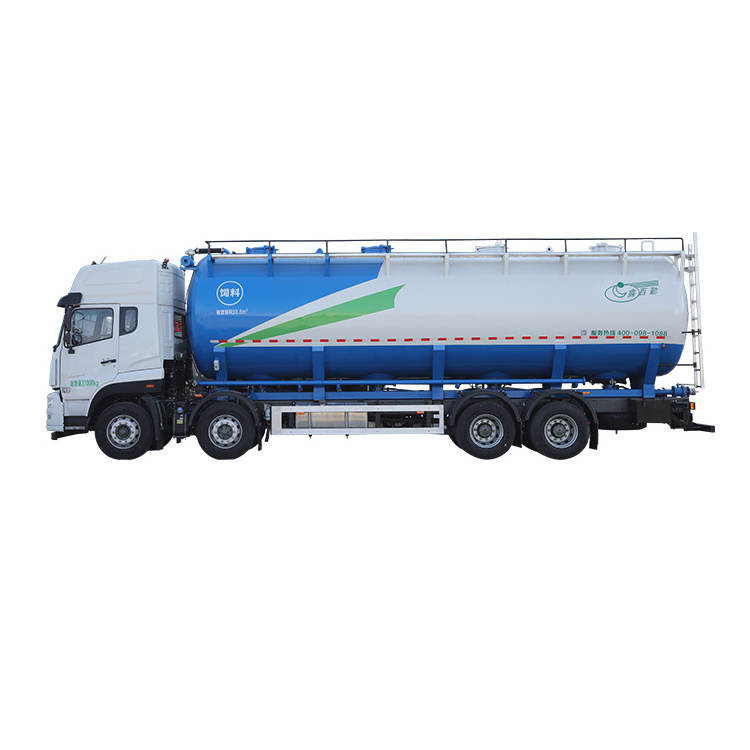 sino 8.4m 8 x 4 electric drive animal bulk feed conveyor tank delivery transport truck