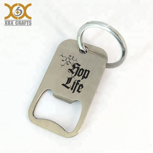 Bottle Opener Parts Wholesale Stainless Steel Bottle Openers Brushed Metal Finished Key Chain