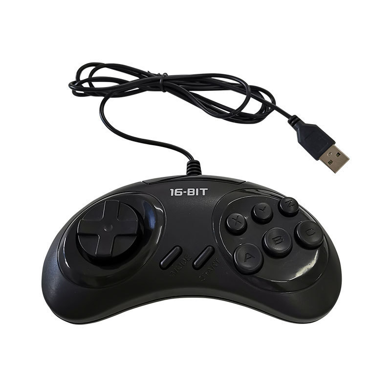 USB Buttons Game Controller For SEGA USB Joystick Holder For PC MAC Mega Drive Gamepads