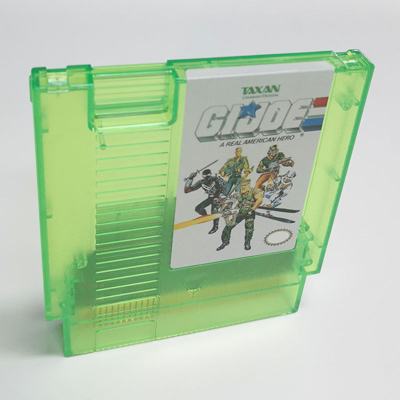 Transparent Green Gijoe1 Multi Game Cartridge For  NTSC And PAL Version 8 Bit Video Game Console