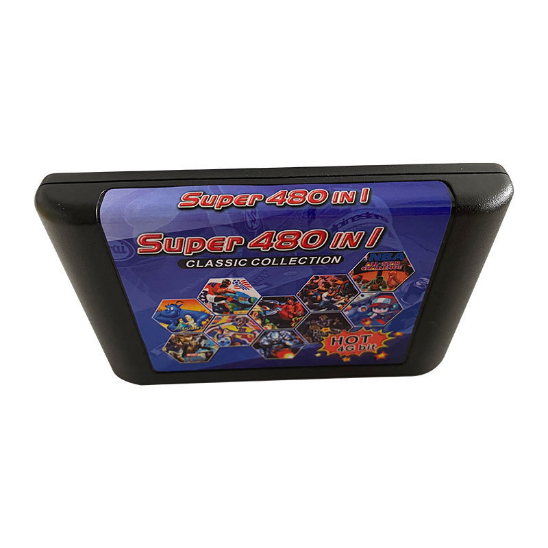 Super 480 in 1 Game Cartridge Classic Collection 16 bit SEGA MD Game Card For Sega Mega Drive For Genesis-4G 16Bit