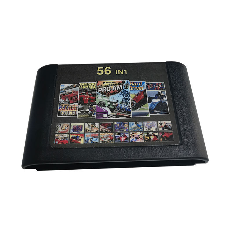 Wholesale Sale 56 in 1 New Paper MD Multi Card Classic Game Cartridges For Sega Mega Drive Console