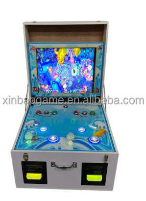 2024 Hot 19-inch 2 player Portable Fish Table with 26 in 1 fish game board/fish game cabinet