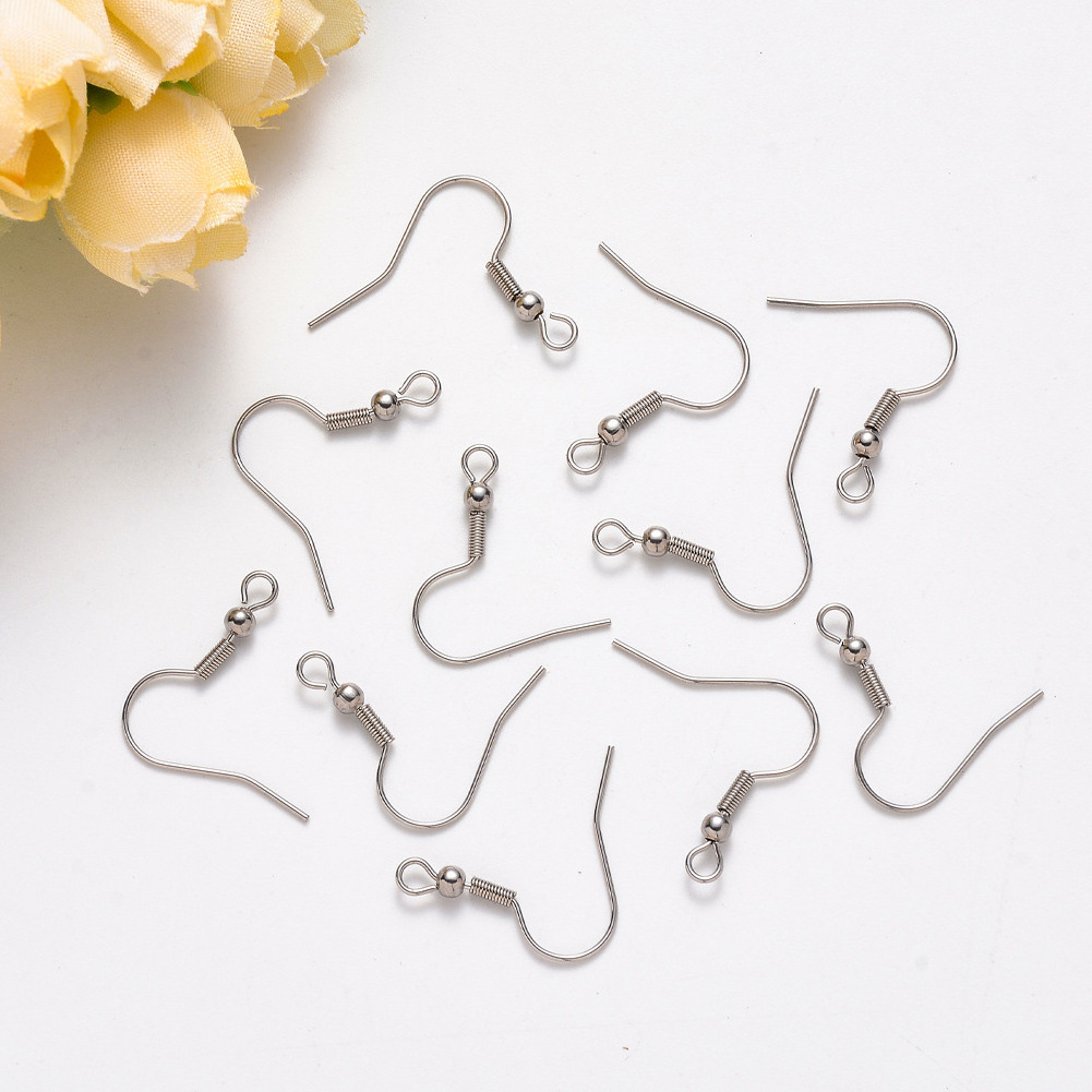 Wholesale Stainless Steel Earring Hook Hypoallergenic Earring Hooks Jewelry Findings for earring making