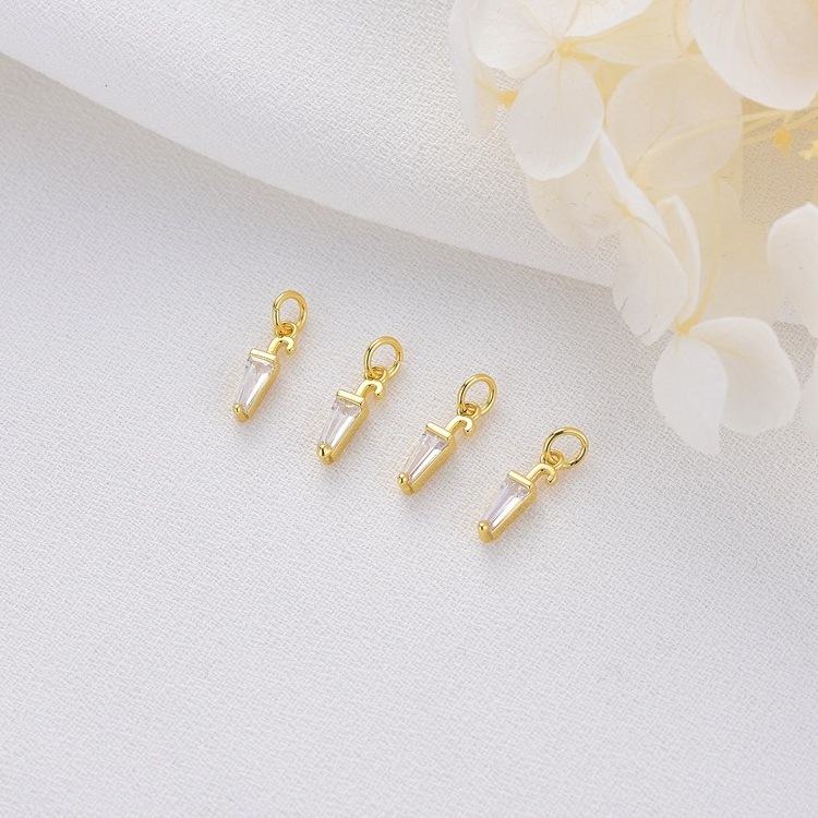 14K Gold Footboard Umbrella Pendant DIY Round Double Hanging Connecting Charms Jewelry Making