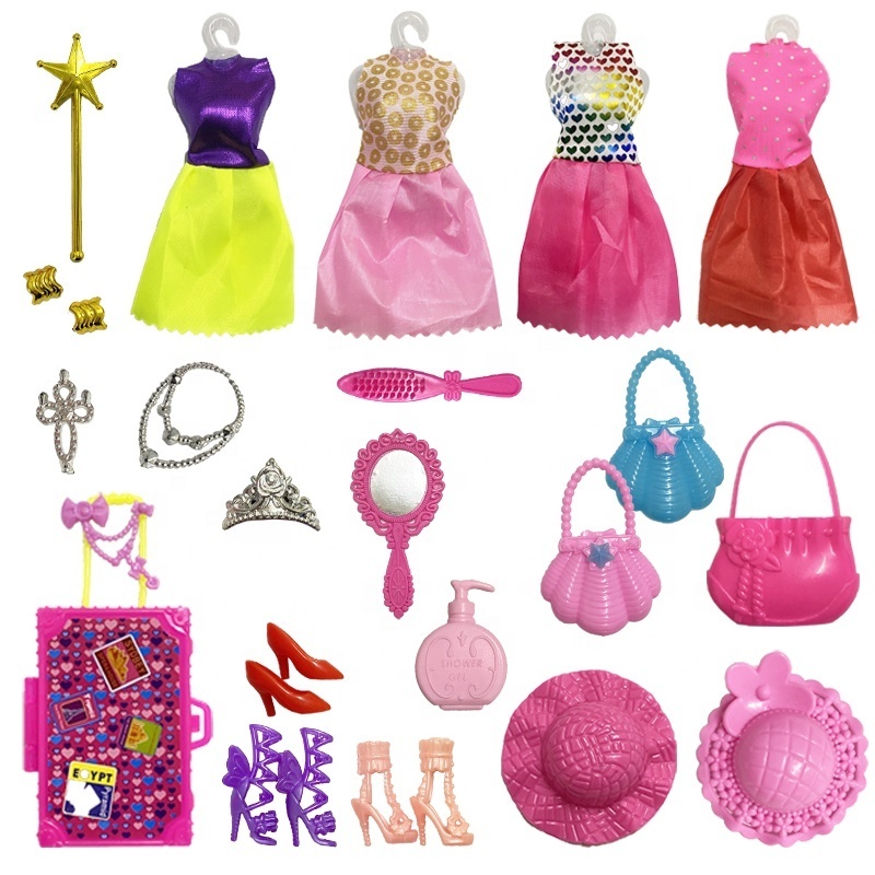 High Quality Pretty Dolls Kit 18PCS Princess Toy Set Model Doll Dress Up Toys For Girls