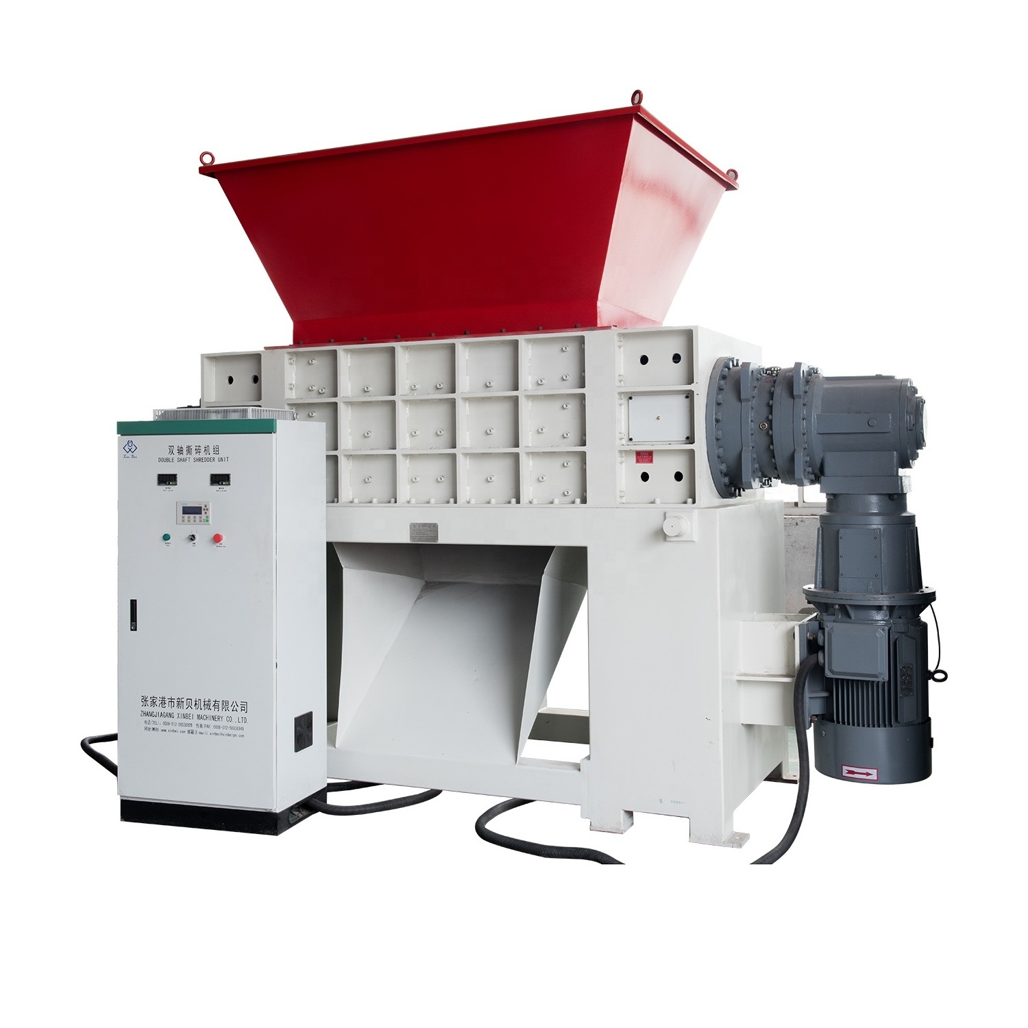 XINBEI double shaft shredder commercial waste cardboard shredder used industrial paper shredder sale manufacturer directly